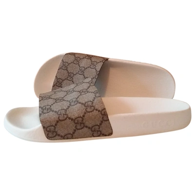 Pre-owned Gucci Beige Rubber Sandals