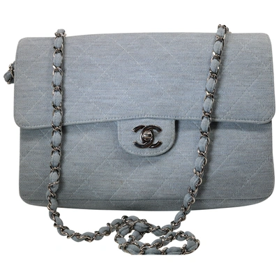 Pre-owned Chanel Timeless/classique Blue Cotton Handbag