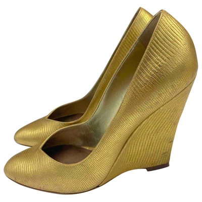 Pre-owned Giuseppe Zanotti Gold Leather Heels