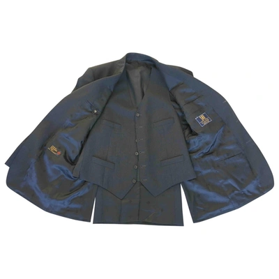 Pre-owned Ermenegildo Zegna Anthracite Wool Suits