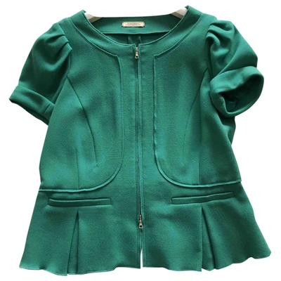 Pre-owned Nina Ricci Wool Short Vest In Green