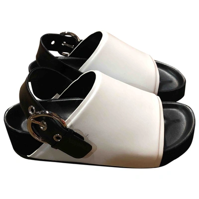 Pre-owned Celine White Leather Sandals