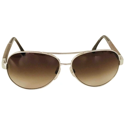 Pre-owned Chanel Beige Metal Sunglasses