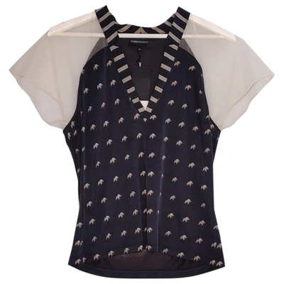 Pre-owned Emporio Armani Silk Blouse In Navy