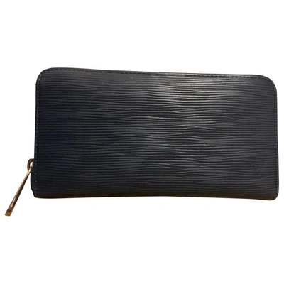 Pre-owned Louis Vuitton Navy Leather Wallet