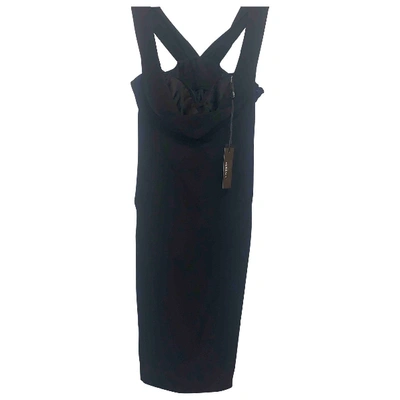 Pre-owned Versace Black Silk Dress