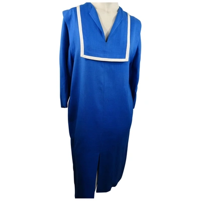 Pre-owned Givenchy Blue Linen Dress