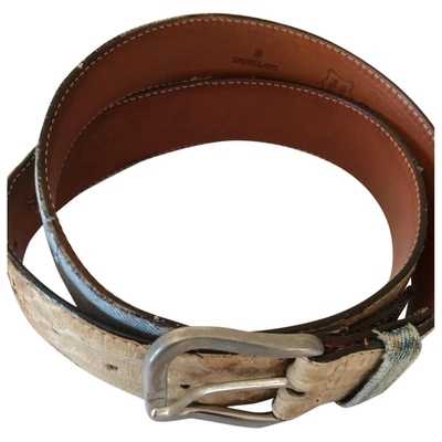 Pre-owned Zanellato Leather Belt In Beige