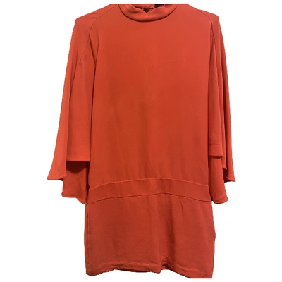 Pre-owned Gucci Orange Silk Dress