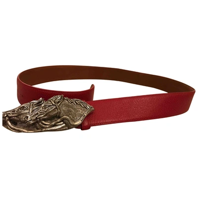 Pre-owned Ralph Lauren Red Leather Belt