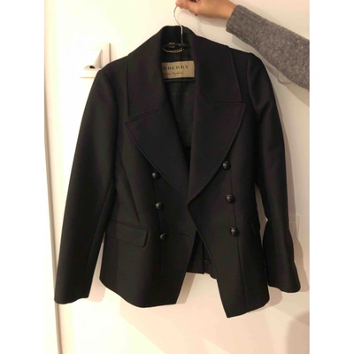 Pre-owned Burberry Black Wool Jacket