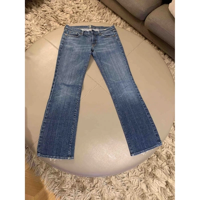 Pre-owned 7 For All Mankind Blue Denim - Jeans Jeans