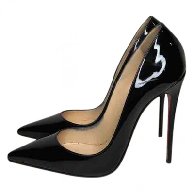 Pre-owned Christian Louboutin Black Patent Leather Heels