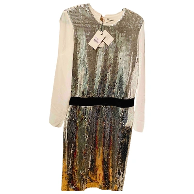 Pre-owned By Malene Birger Grey Glitter Dress