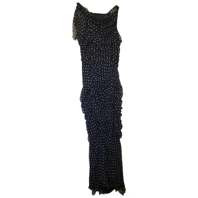 Pre-owned Nina Ricci Black Silk Dress