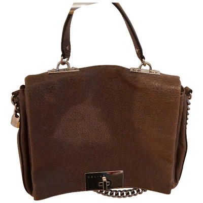 Pre-owned Celine Classic Khaki Leather Handbag