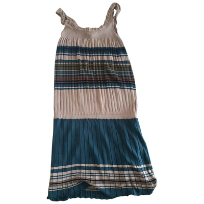 Pre-owned Kenzo Silk Mid-length Dress In Multicolour