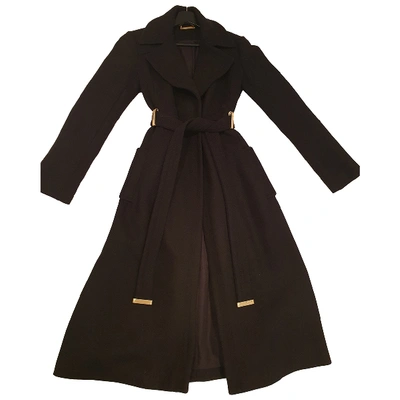 Pre-owned Diane Von Furstenberg Black Wool Coat