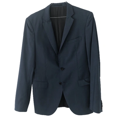 Pre-owned Hugo Boss Blue Wool Jacket