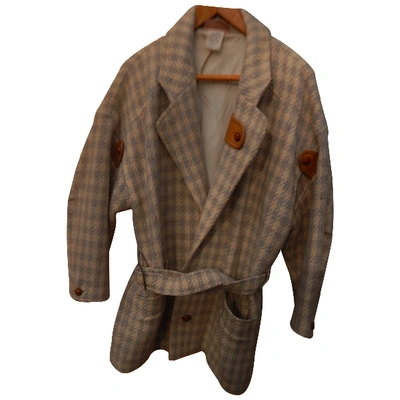 Pre-owned Courrèges Beige Wool Coat