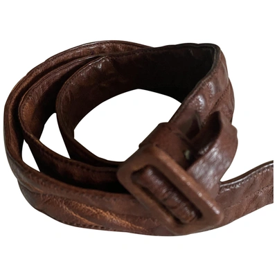 Pre-owned Miu Miu Brown Leather Belt