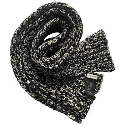 Pre-owned Saint Laurent Black Wool Scarf