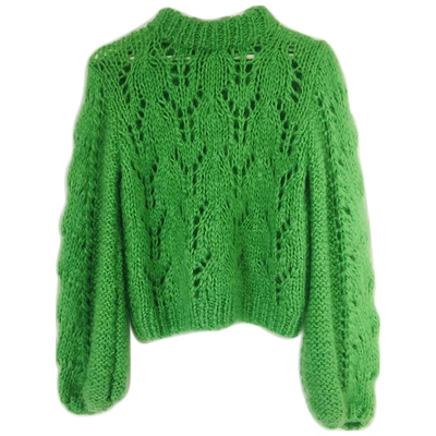 Pre-owned Ganni Fall Winter 2019 Green Wool Knitwear