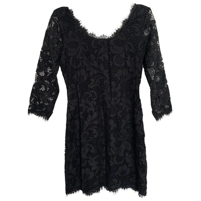Pre-owned Diane Von Furstenberg Black Lace Dresses