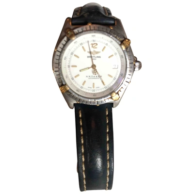 Pre-owned Breitling Blue Gold And Steel Watch