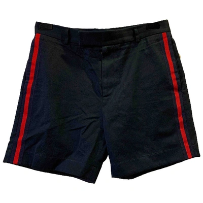 Pre-owned Gucci Navy Cotton Shorts