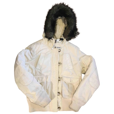 Pre-owned Woolrich White Leather Jacket