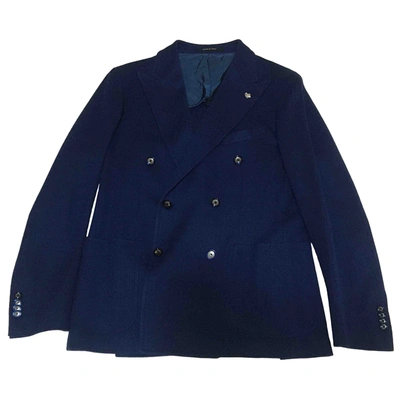 Pre-owned Tagliatore Blue Cotton Jacket