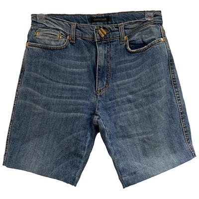 Pre-owned Roberto Cavalli Blue Cotton Shorts