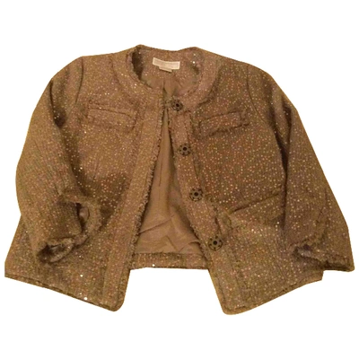 Pre-owned Michael Kors Beige Glitter Jackets