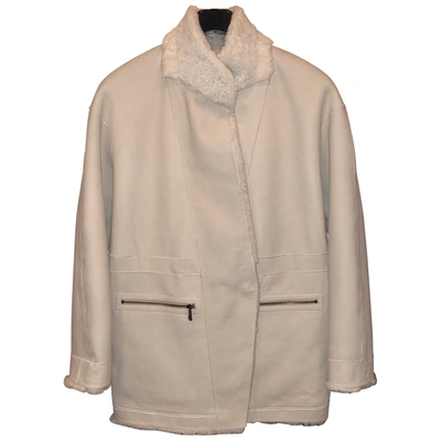 Pre-owned Sprung Frères Beige Shearling Coat