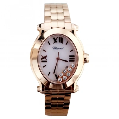 Pre-owned Chopard Happy Sport Gold Pink Gold Watch