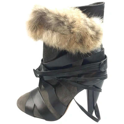 Pre-owned Isabel Marant Grey Suede Ankle Boots