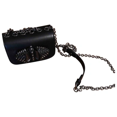 Pre-owned Christian Louboutin Sweet Charity Leather Crossbody Bag In Black