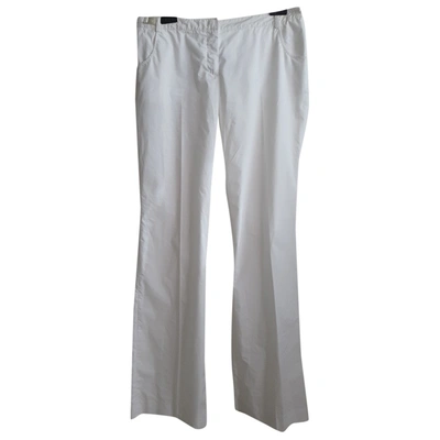 Pre-owned Fay Large Pants In White