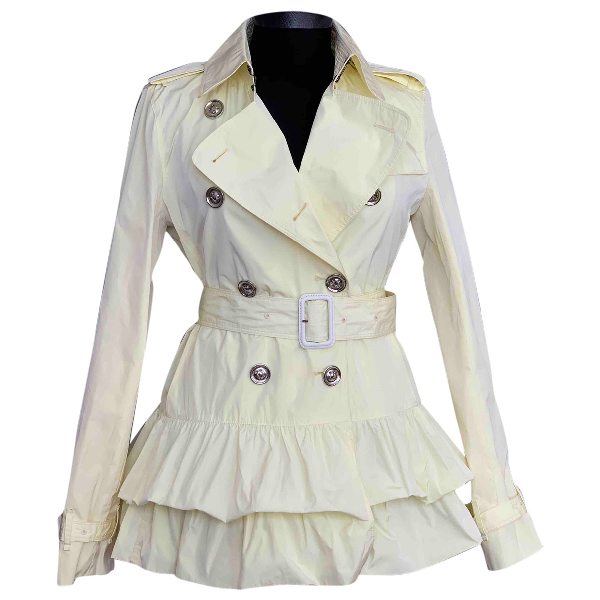 yellow burberry coat