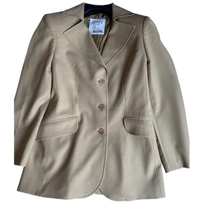 Pre-owned Moschino Cheap And Chic Silk Blazer In Beige