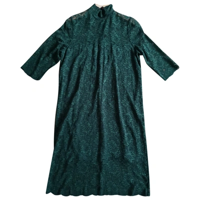 Pre-owned Ganni Fall Winter 2019 Green Dress