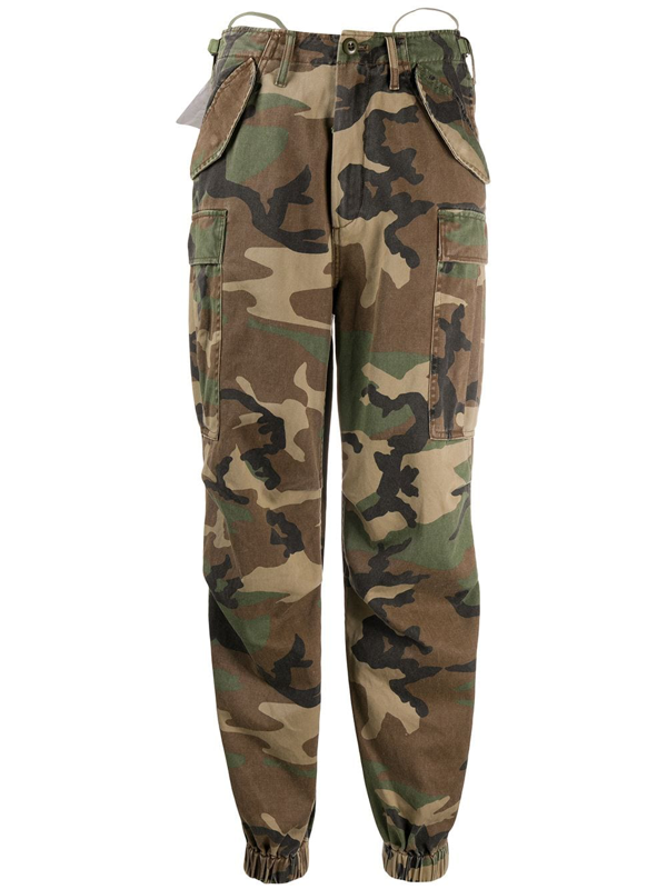 R13 Camo Print Cotton Canvas Cargo Pants In Green | ModeSens