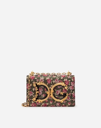 Dolce & Gabbana Floral Jacquard D&g Girls Shoulder Bag