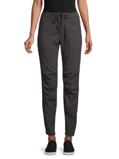 James Perse Pull-on Cotton-blend Pants In Carbon