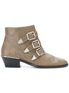 Chloé Susanna 30 Studded Ankle Boots In Brown