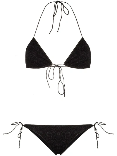 Oseree Oséree Lumière Triangle Bikini In Black