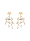 Apples & Figs Gold-plated Sea Shore Smoky Quartz Earrings