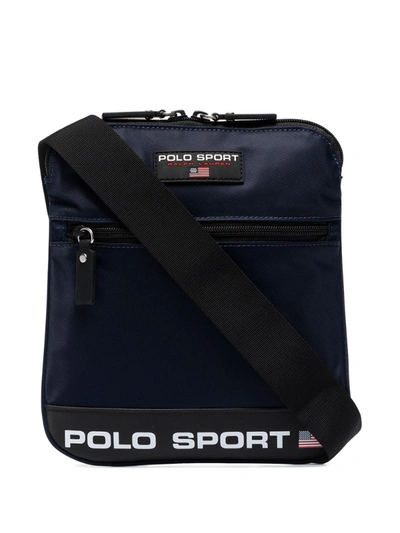 Polo Ralph Lauren Logo-print Cross Body Bag In Blue
