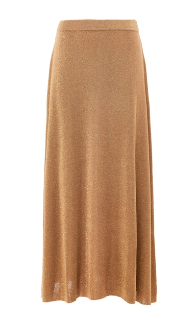 Temperley London Beryl Knit Skirt, Gold, Xs